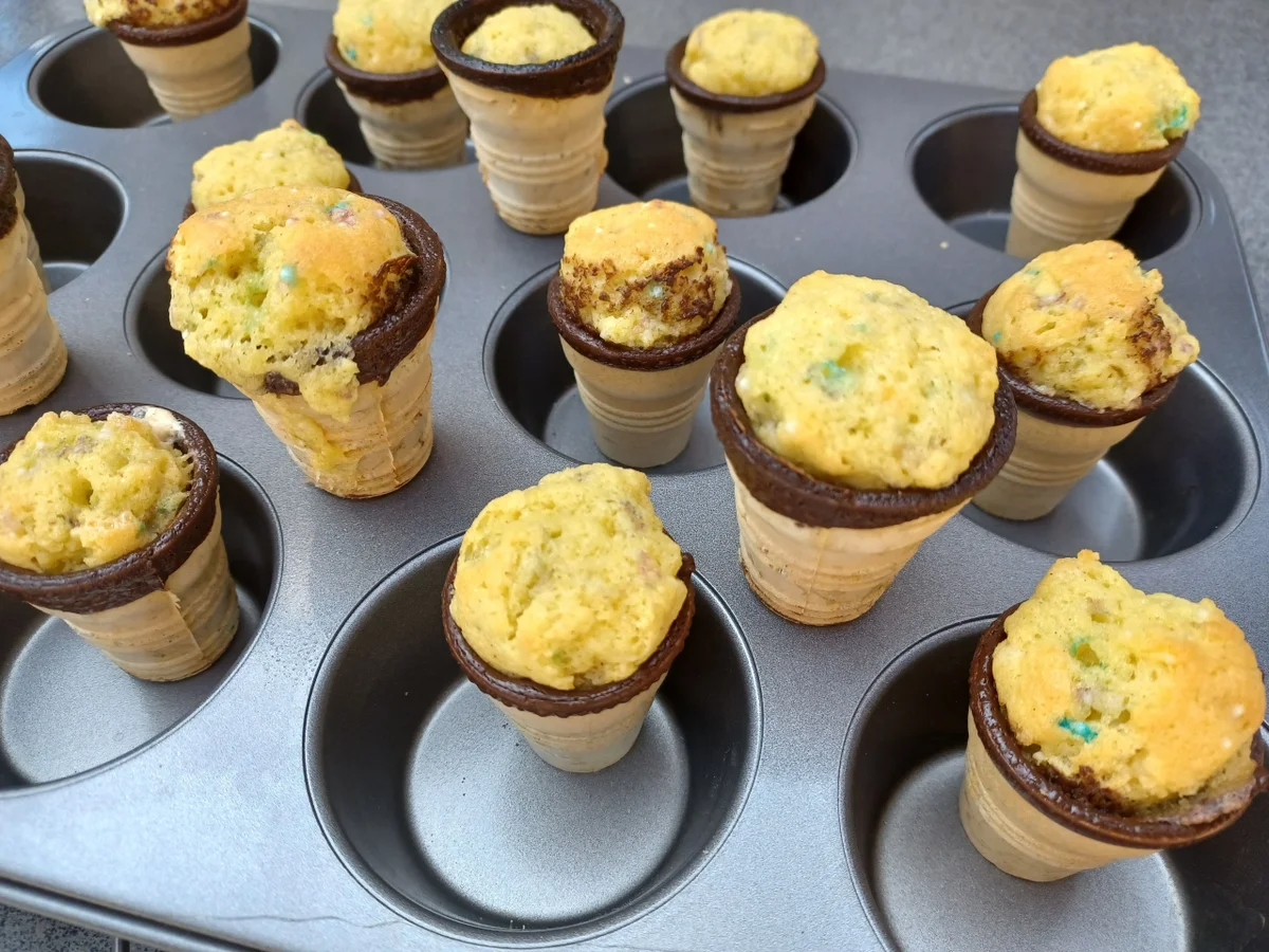 Kleine Kuchen in der Waffel - Rezept - Bild Nr. 16583