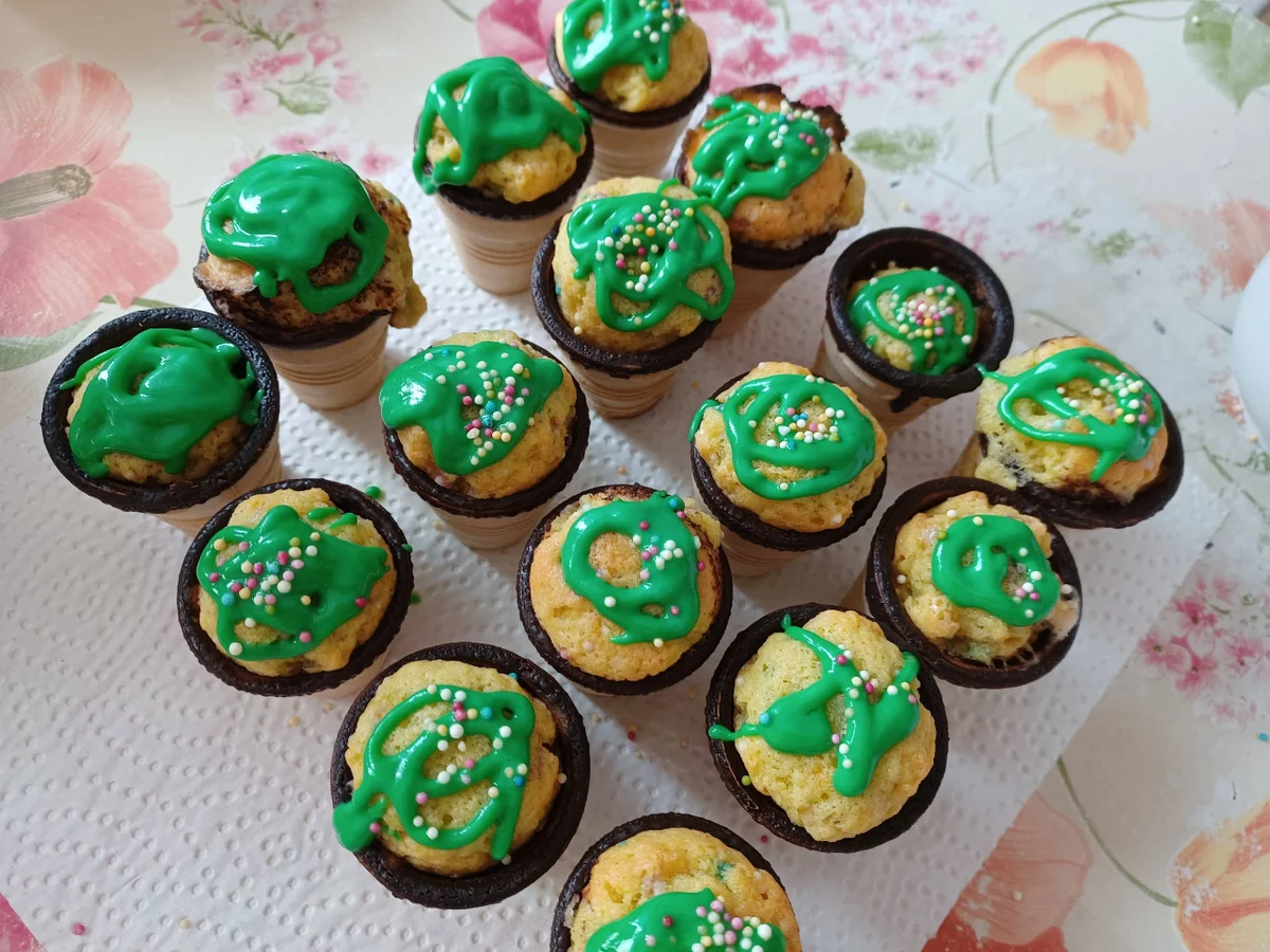 Kleine Kuchen in der Waffel - Rezept - Bild Nr. 16584