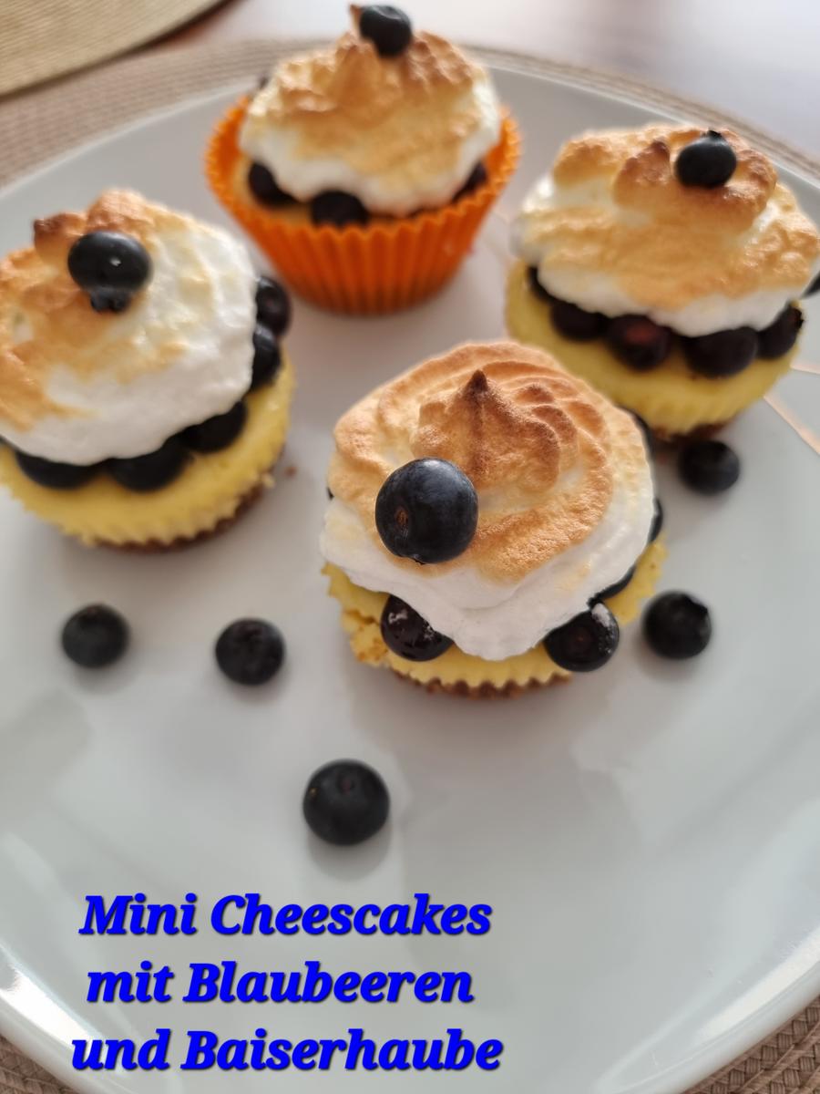 Mini-Cheescakes mit Blaubeeren und Baiserhaube - Rezept - Bild Nr. 16586