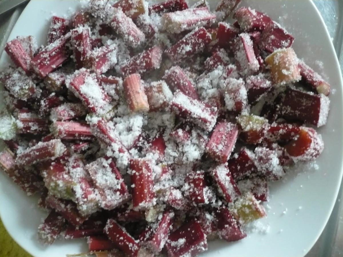 Rhabarberkuchen mit Quark und Streusel - Rezept - Bild Nr. 4