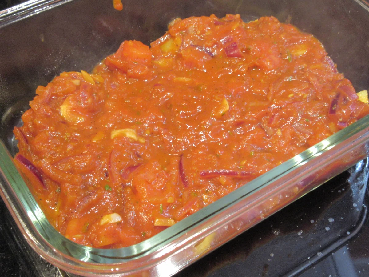 Rezept: Fisch: Garnelen auf Tomatengemüse Bild Nr. 16601 Fisch: Garnelen auf Tomatengemüse - Rezept - Bild Nr. 16601