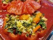 Gefüllte Ochsenherztomaten mit Couscous und Gemüse - Rezept - Bild Nr. 16619