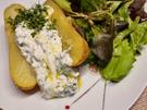 Backkartoffeln mit Knoblauch-Kräuterquark und Leinöl mit Salat - Rezept - Bild Nr. 16619