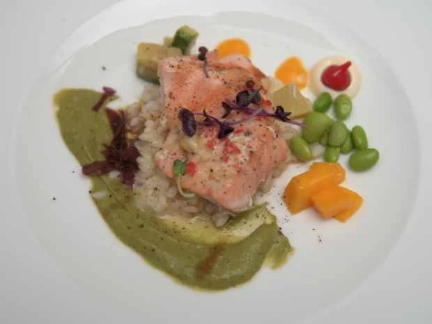 Rezept: Lachs mit Sushi Reis und Poke Sauce Bild Nr. 2 Lachs mit Sushi Reis und Poke Sauce - Rezept - Bild Nr. 2