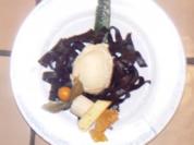Schokoladennudeln mit exotischem Früchtespieß - Rezept