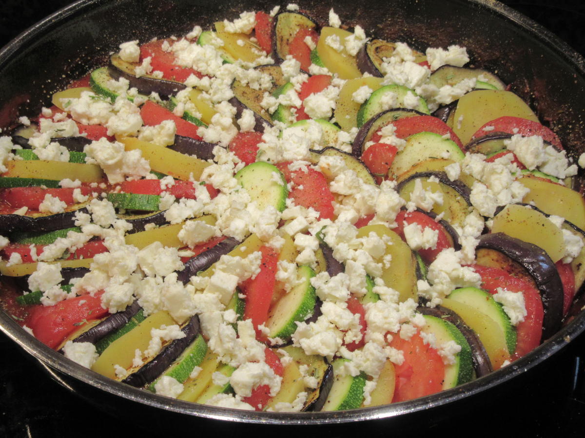Gemüse: Ratatouille Pfanne mit Schafskäse - einfach - von lunapiena