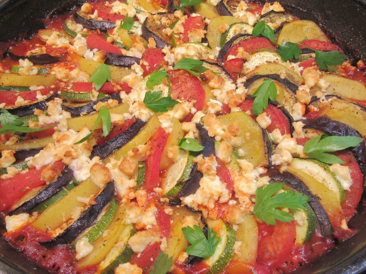 Gemüse: Ratatouille-Pfanne mit Schafskäse - Rezept - Bild Nr. 16643