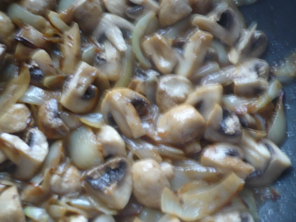 Nudeln mit Champignon - Spinat-Sauce - Rezept - Bild Nr. 6