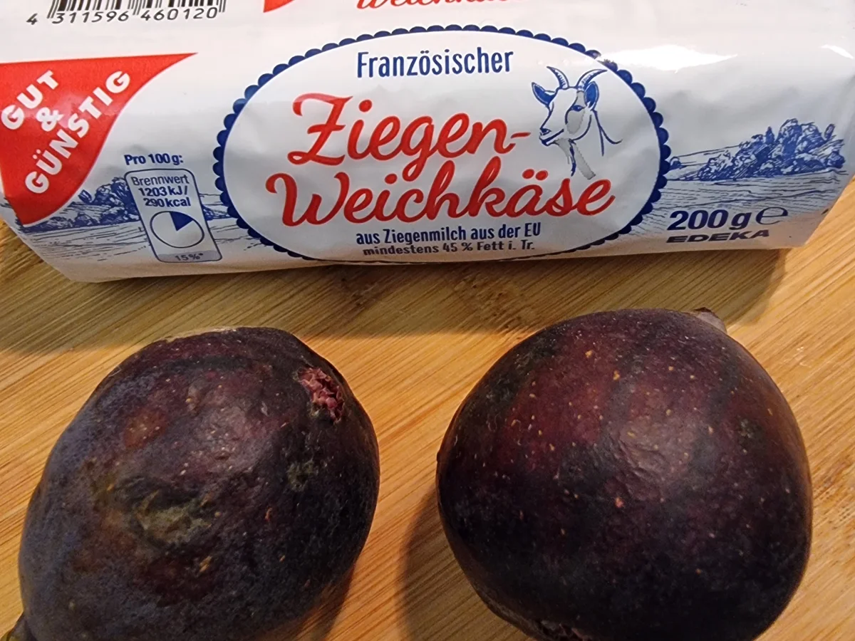 Nudeln mit Ziegenkäse ,Feldsalat und Feigen - Rezept - Bild Nr. 16653