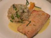 Saibling mit Orangensauce und Risotto - Rezept - Bild Nr. 16653