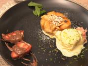 Apfeltarte mit Eis und Erdbeeren im Schokomantel - Rezept - Bild Nr. 2