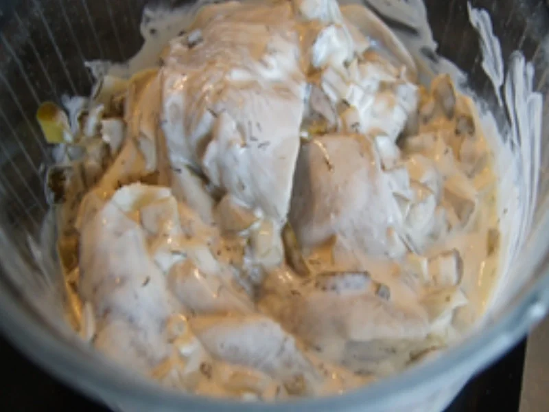 Rezept: Sahne-Heringsfilets mit Rote-Bete-Salat und Pellkartoffeln Bild Nr. 5 Sahne-Heringsfilets mit Rote-Bete-Salat und Pellkartoffeln - Rezept - Bild Nr. 5