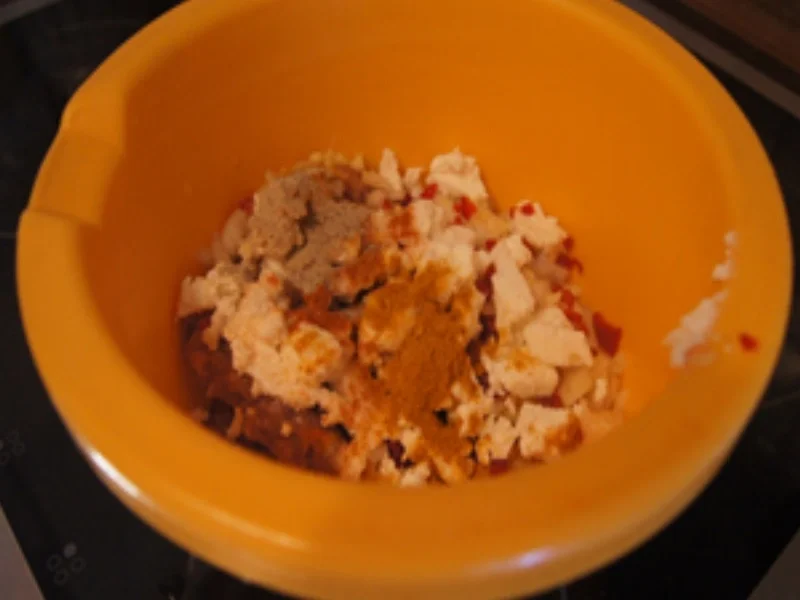 Rezept: Gefüllte-Frikadellen mit Busch-Bohnen und Süßkartoffel-Creme Bild Nr. 16657 Gefüllte-Frikadellen mit Busch-Bohnen und Süßkartoffel-Creme - Rezept - Bild Nr. 16657