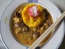 Rotes Hähnchencurry mit Champignons und Basmatireis - Rezept - Bild Nr. 16654