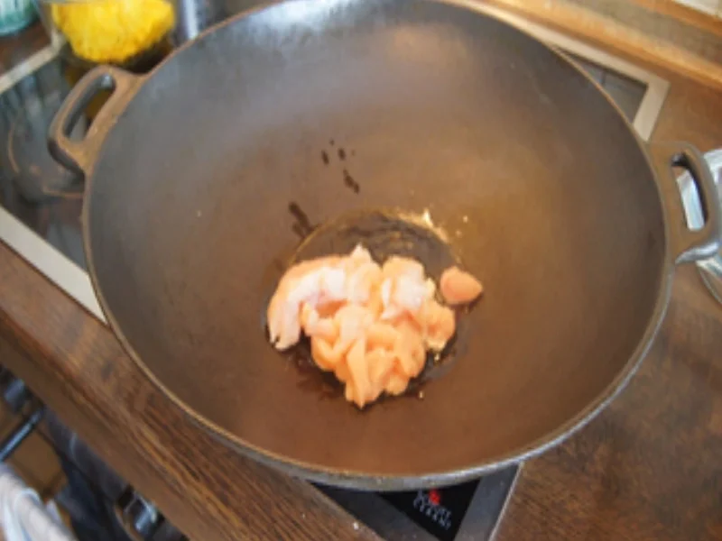 Gebratener Reis mit Hähnchenfleisch und Gemüse - Rezept - Bild Nr. 16658