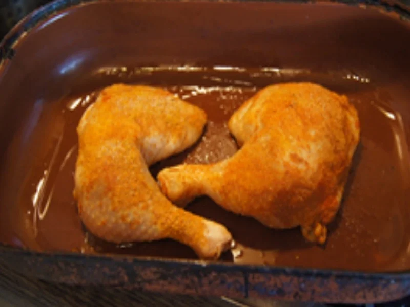 Hähnchenkeulen mit Paprikasauce und Hörnchen Nudeln - Rezept - Bild Nr. 4