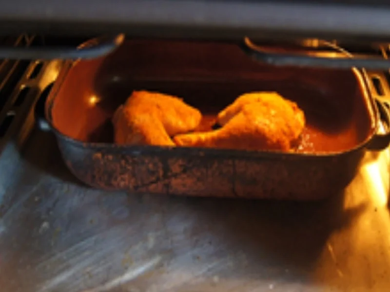 Hähnchenkeulen mit Paprikasauce und Hörnchen Nudeln - Rezept - Bild Nr. 5