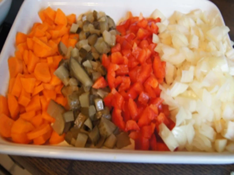 Schweinenackenbratensülze mit Gemüse im Glas - Rezept - Bild Nr. 4