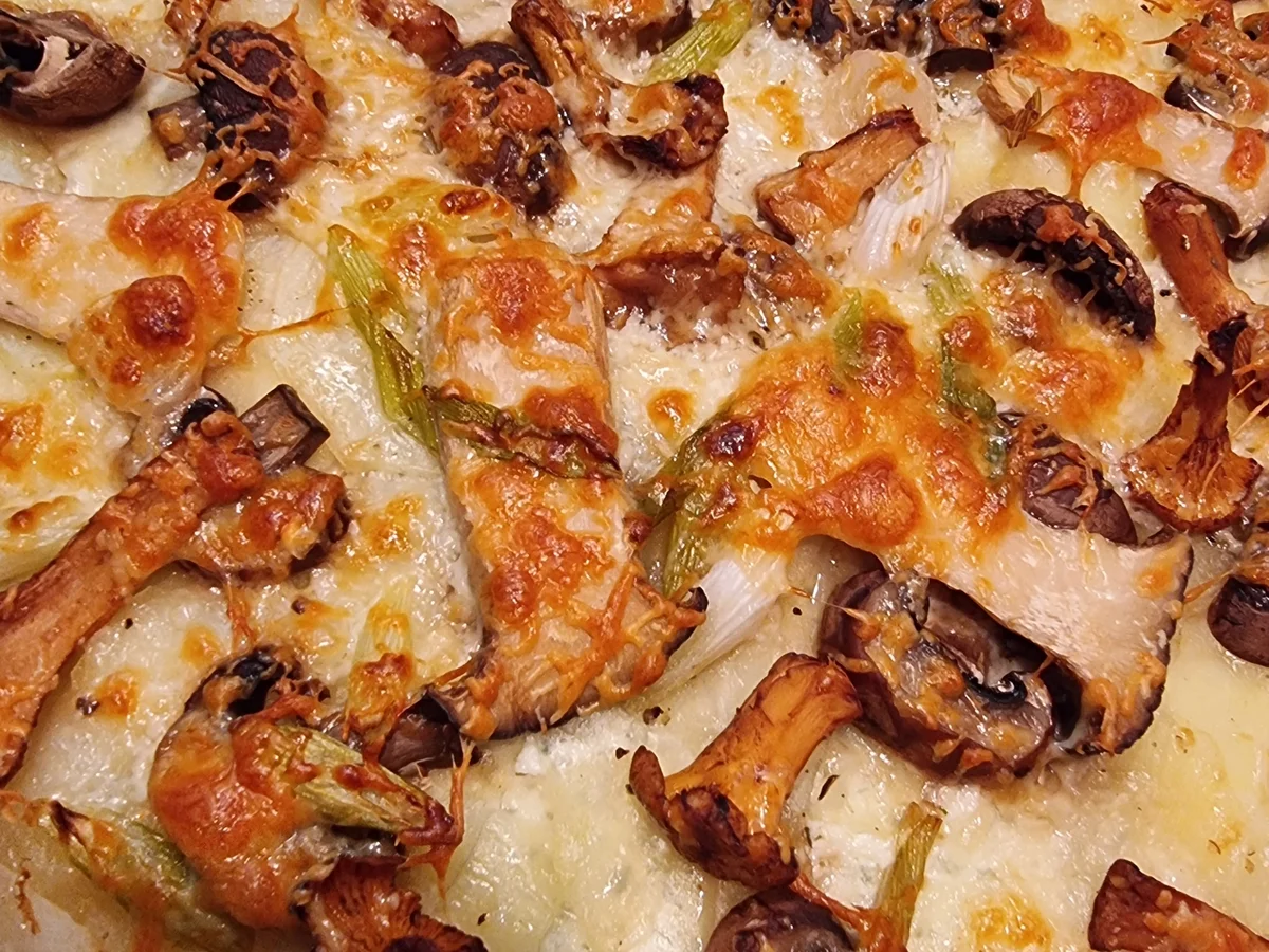 Kartoffel-Pizza mit Pilzen - Rezept - Bild Nr. 16673