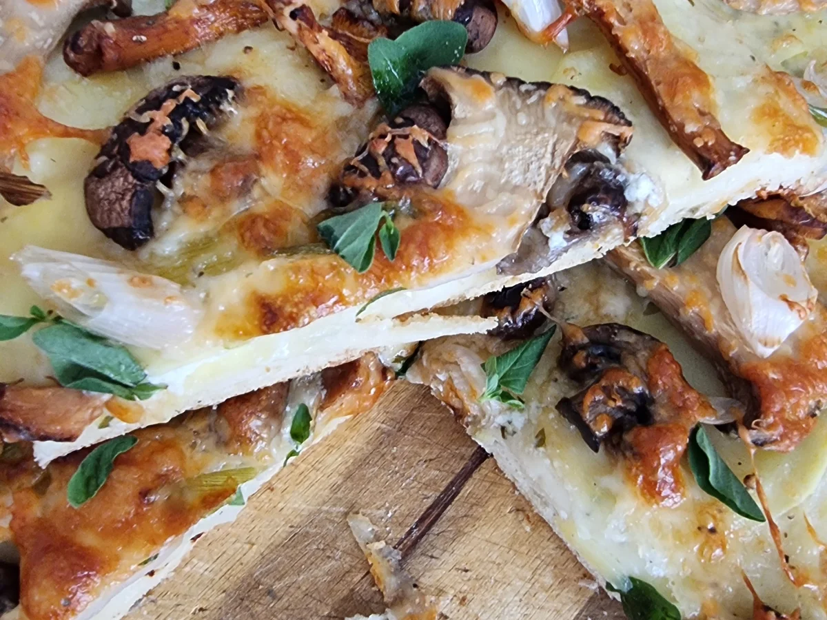 Kartoffel-Pizza mit Pilzen - Rezept - Bild Nr. 16675