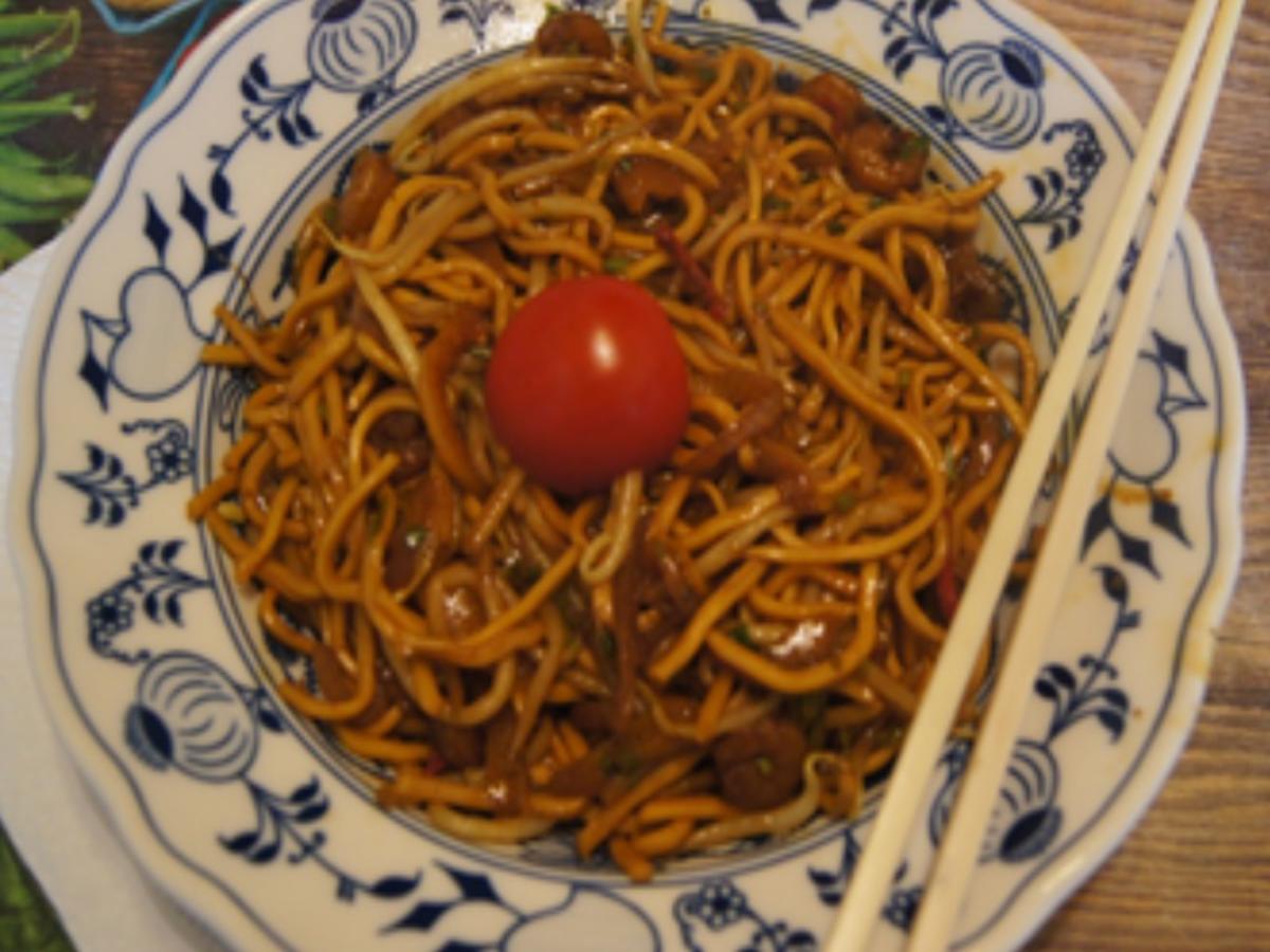 Chow Mein mit Garnelen - Rezept - Bild Nr. 16717