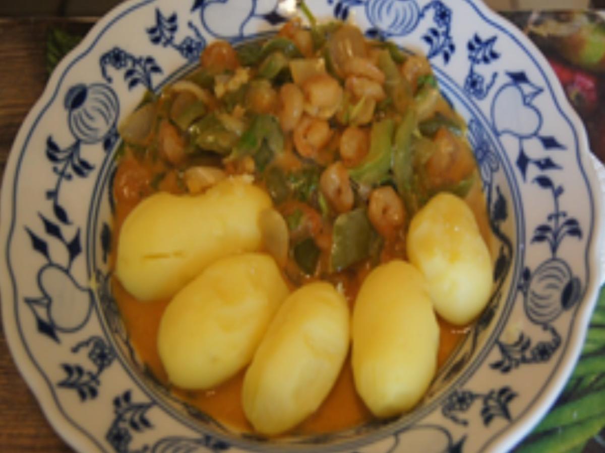 Rotes Garnelencurry mit Gemüse und Pellkartoffeln - Rezept - Bild Nr. 12