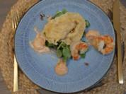 Feldsalat mit Granatapfelvinaigrette, Ravioli und Garnele - Rezept - Bild Nr. 2