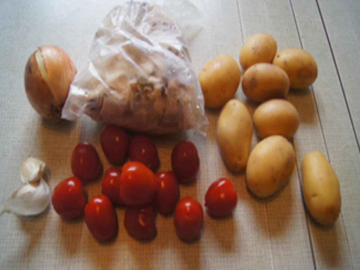 Rahm-Steinpilze mit Tomaten und Kartoffeln - Rezept - Bild Nr. 3