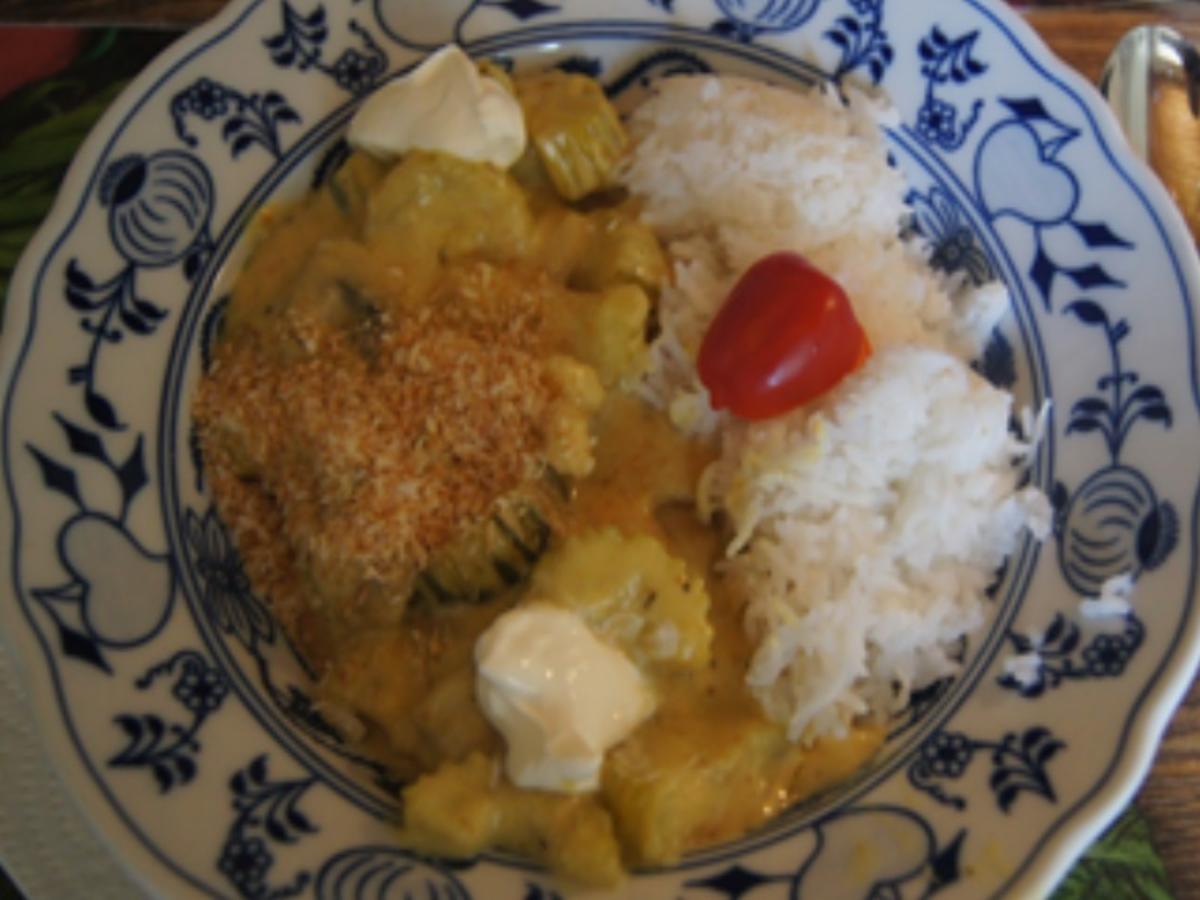 Zucchini-Champignon-Curry mit Basmatireis - Rezept - Bild Nr. 16717