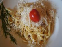 Spaghetti aglio, olio e peperoncino mit Parmesan - Rezept - Bild Nr. 16703
