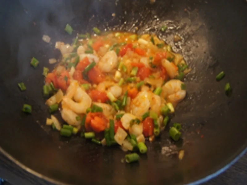 Rezept: Gebratener Basmatireis mit Garnelen und Spiegelei Bild Nr. 16708 Gebratener Basmatireis mit Garnelen und Spiegelei - Rezept - Bild Nr. 16708