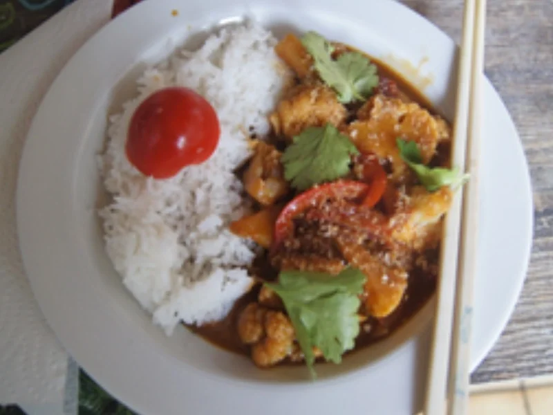 Rotes Blumenkohl-Curry mit Basmatireis - Rezept - Bild Nr. 2