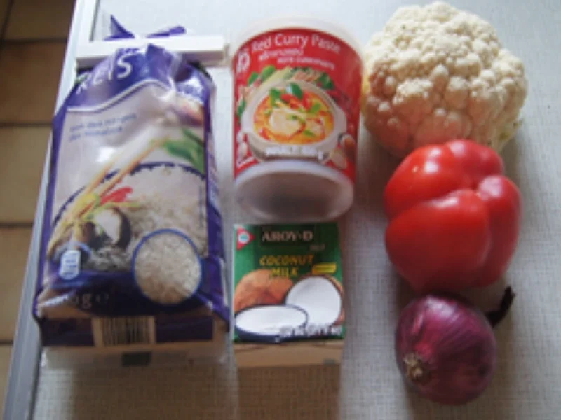 Rotes Blumenkohl-Curry mit Basmatireis - Rezept - Bild Nr. 3