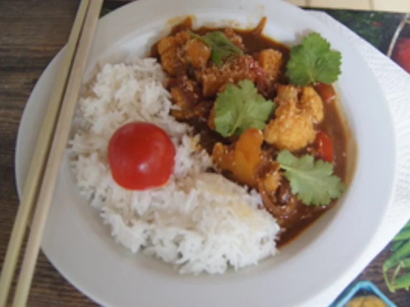 Rotes Blumenkohl-Curry mit Basmatireis - Rezept - Bild Nr. 17