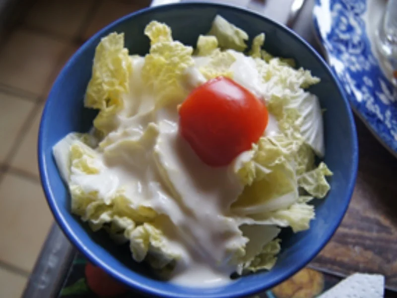 Rezept: Ausgebackenes Pangasius-Filet mit Mini-Rösti und Chinakohlsalat Bild Nr. 16715 Ausgebackenes Pangasius-Filet mit Mini-Rösti und Chinakohlsalat - Rezept - Bild Nr. 16715