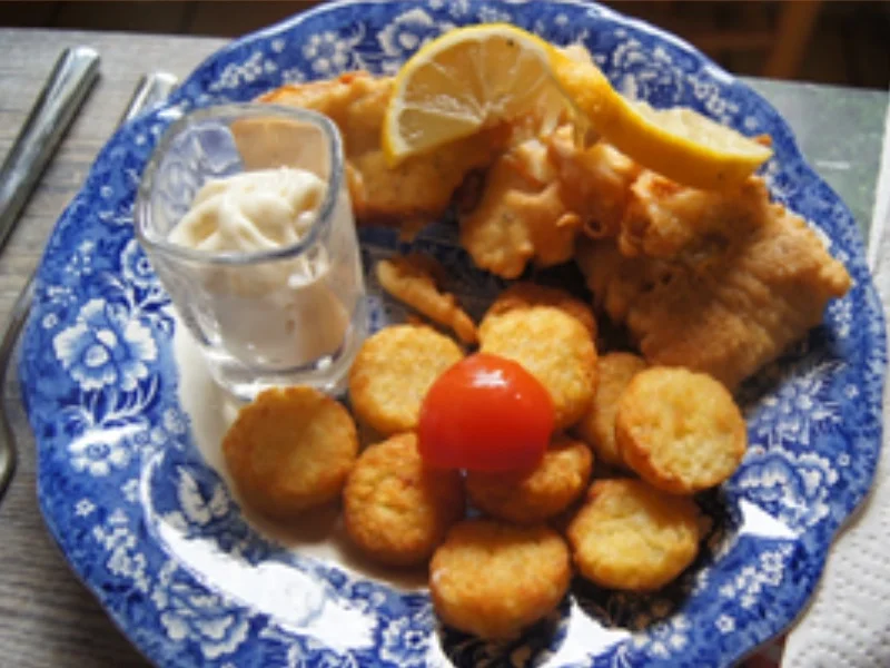 Rezept: Ausgebackenes Pangasius-Filet mit Mini-Rösti und Chinakohlsalat Bild Nr. 16716 Ausgebackenes Pangasius-Filet mit Mini-Rösti und Chinakohlsalat - Rezept - Bild Nr. 16716