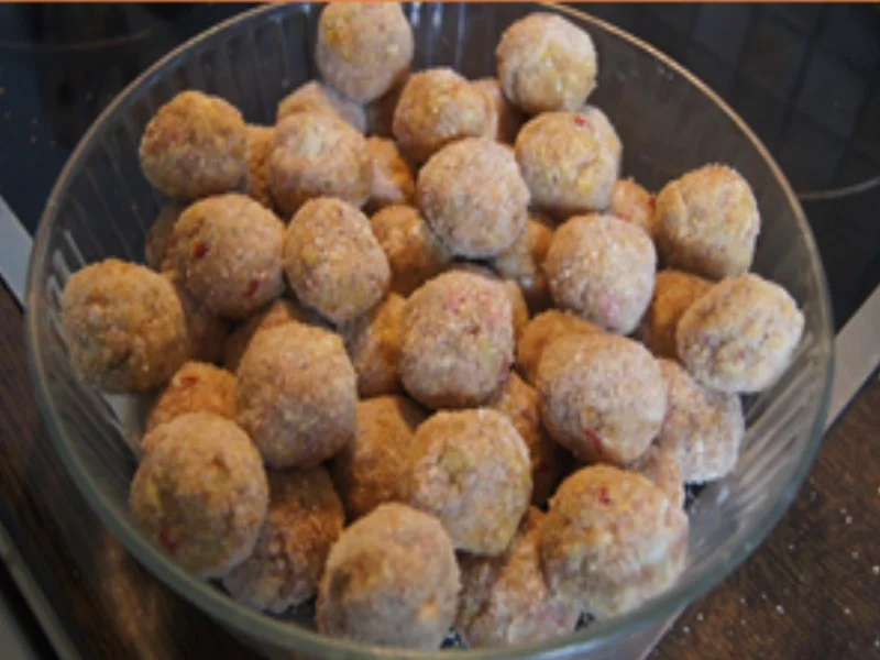 Frittierte Hackfleischbällchen mit Gemüse süß-sauer und Jasmin Reis - Rezept - Bild Nr. 7