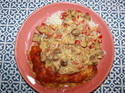Ofenschnitzel in Pilz - Paprika - Rahm - Rezept - Bild Nr. 16724