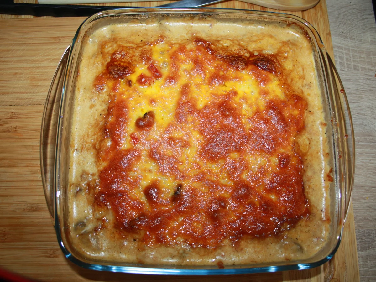 Ofenschnitzel in Pilz - Paprika - Rahm - Rezept - Bild Nr. 16726