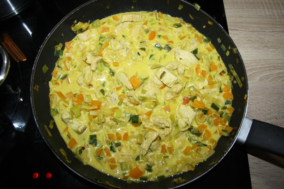Curry - Lauch - Paprika - Puten Geschnetzeltes mit Reis - Rezept - Bild Nr. 16725