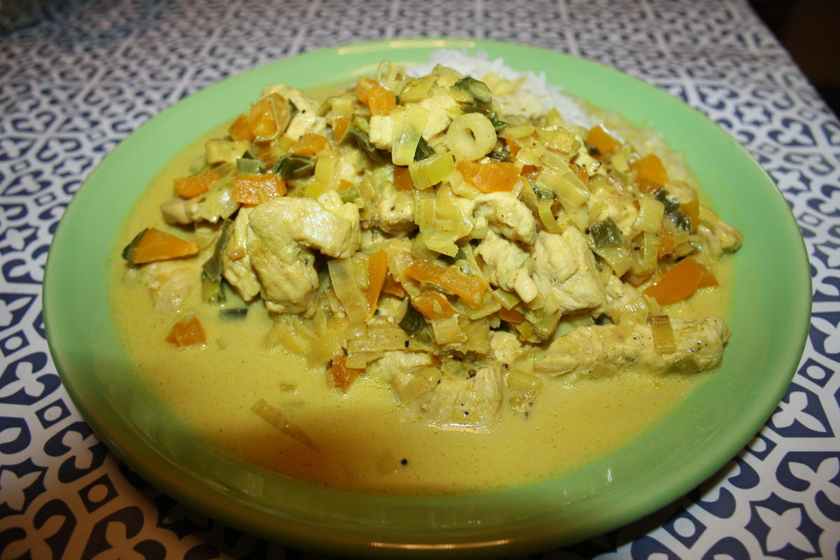 Curry - Lauch - Paprika - Puten Geschnetzeltes mit Reis - Rezept - Bild Nr. 16726