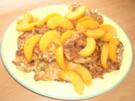 Puten-Mandel-Schnitzel mit Pfirsichen - Rezept