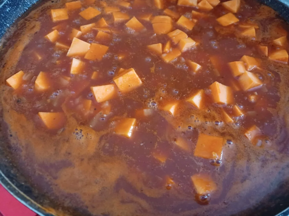 Erdnuss - Süßkartoffel - Pfanne - Rezept - Bild Nr. 16737