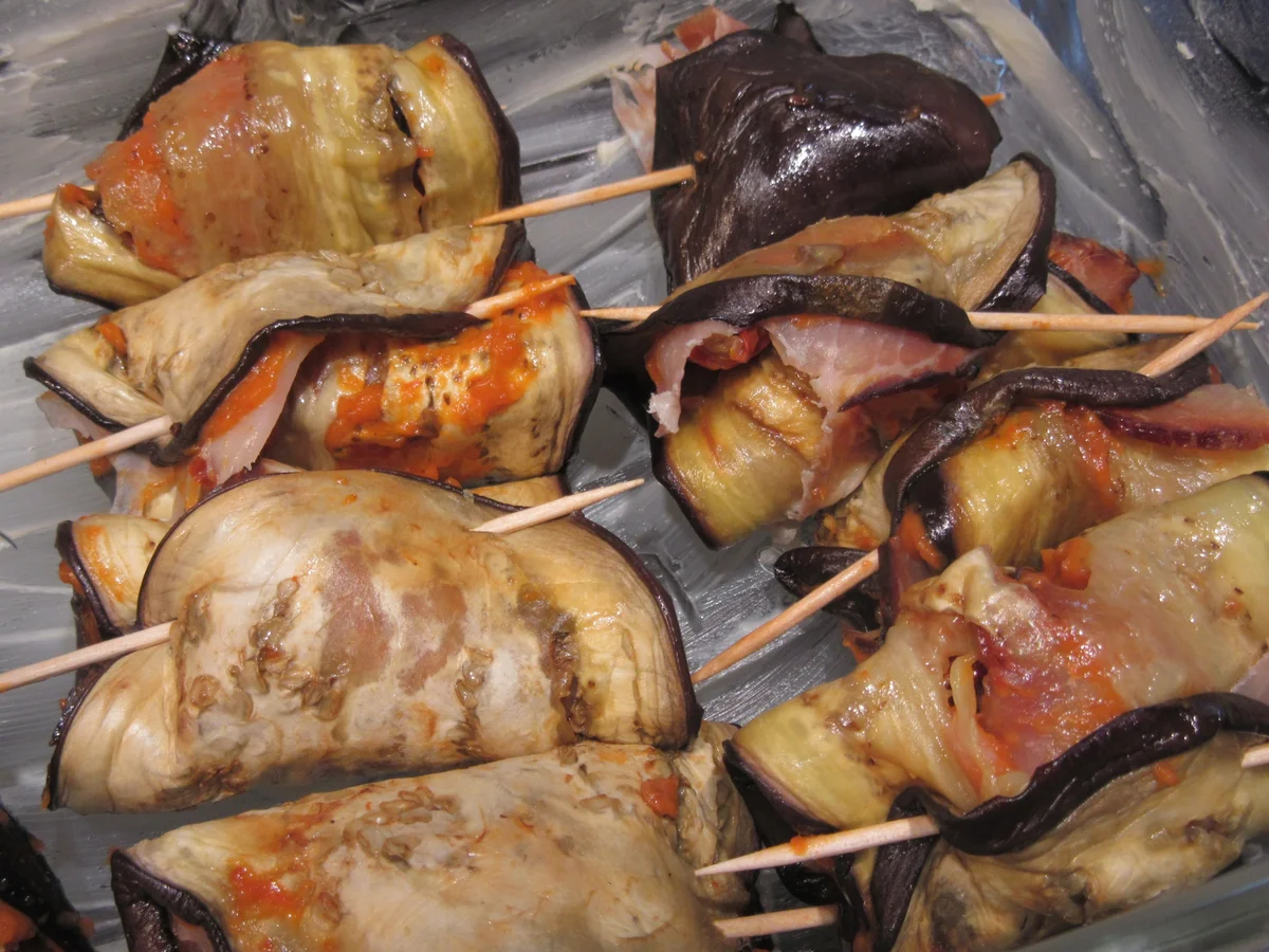 Gemüse: Auberginenröllchen, gefüllt - Rezept - Bild Nr. 16734