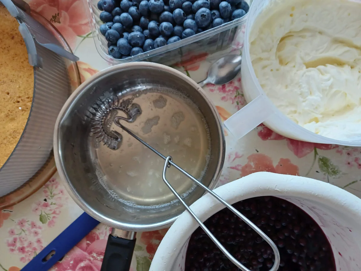 Blaubeersahne - Torte marmoriert - Rezept - Bild Nr. 16734