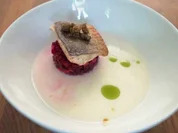 Rote-Bete-Apfel-Tatar mit Saibling und Buttermilch-Petersiliensud - Rezept - Bild Nr. 2