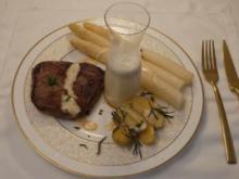 Rinderfilet mit weißem Spargel, Rosmarinkartoffeln und Sauce Bernaise - Rezept - Bild Nr. 16731