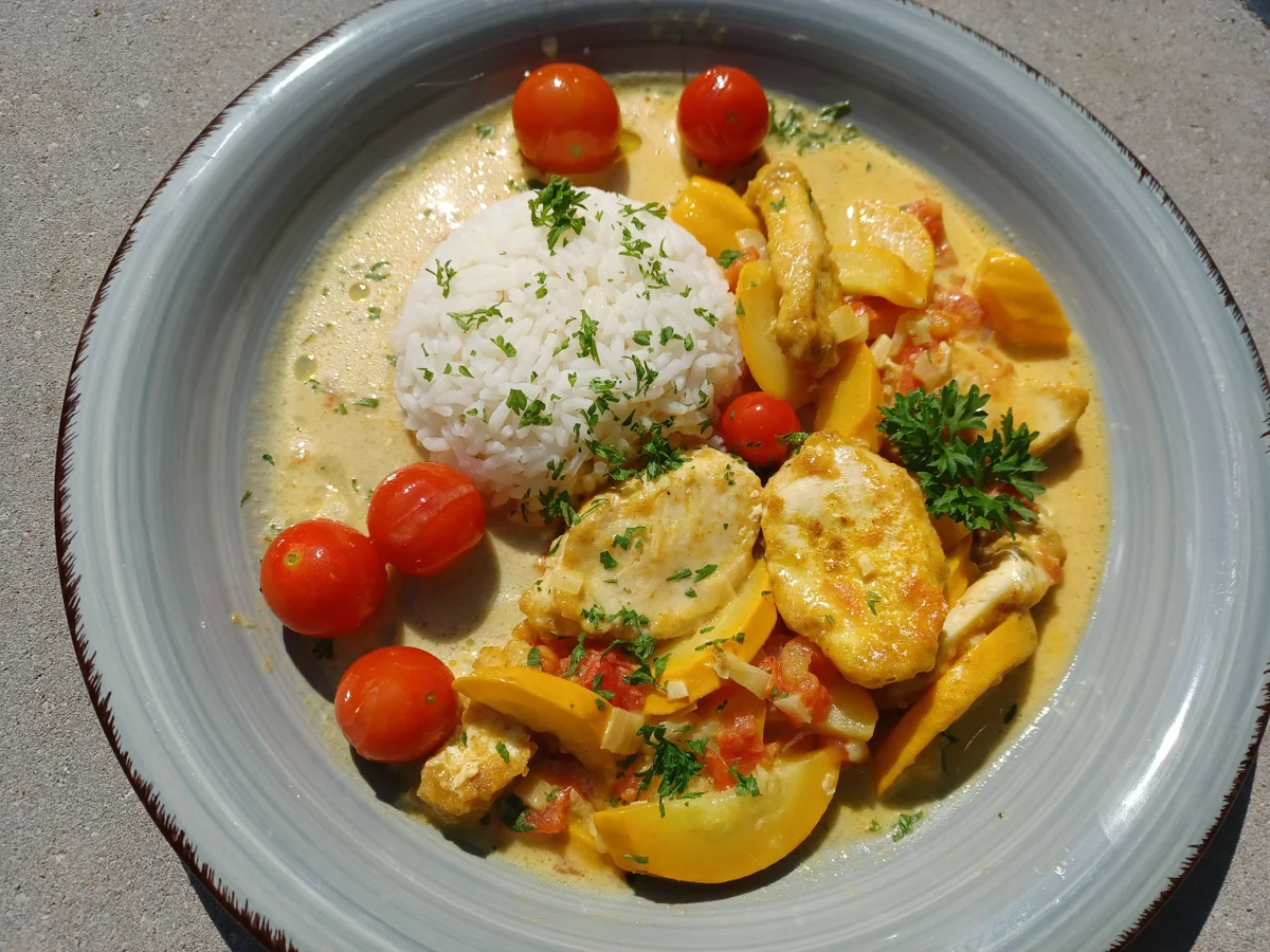 Hähnchenbrust in Currysoße - Rezept - Bild Nr. 4