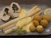Putenrollbraten mit Spargel und Drillingskartoffeln - Rezept - Bild Nr. 2
