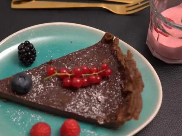 Schokoladentarte mit Himbeereis - Rezept - Bild Nr. 16735